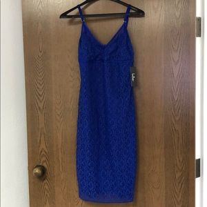 Be Good to Me Cobalt Blue Lace Midi Dress